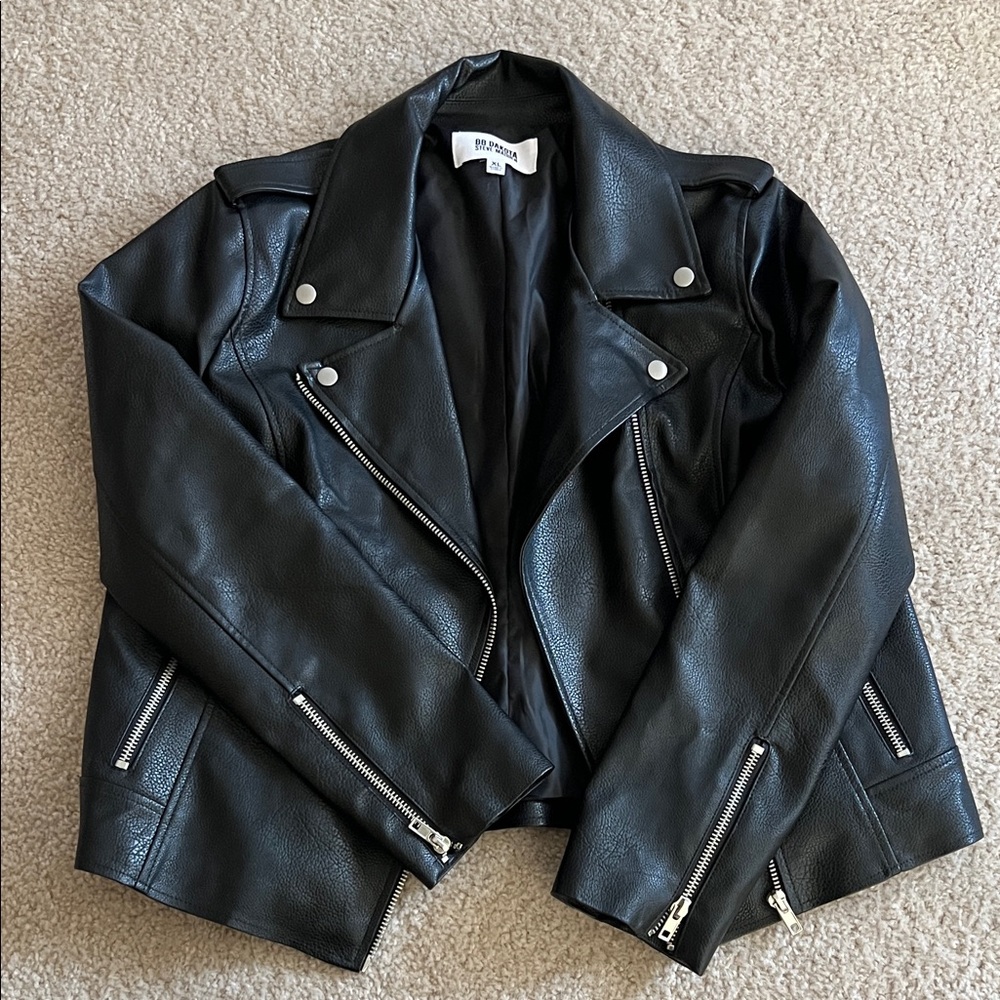BB Dakota by Steve Madden Black Faux Leather Jacket, XL